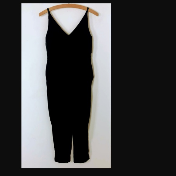 Banana Republic Black Velvet Cropped Jumpsuit - Picture 5 of 5